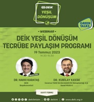 Dr. Kubilay Kavak, “Yeşil Dönüşüm ve Tecrübe Paylaşım Webinarı”nda Konuşmacı